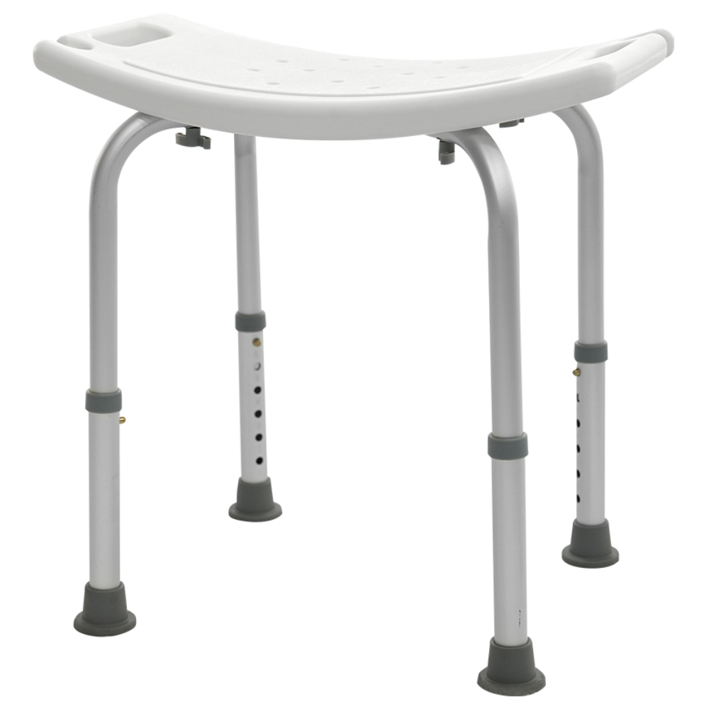 BYTAN 6단계 높이 조절 샤워 목욕 의자 사각형 욕실 의자 미끄럼 방지 알루미늄 합금 노인 임산부 안전의자, White 38,500원