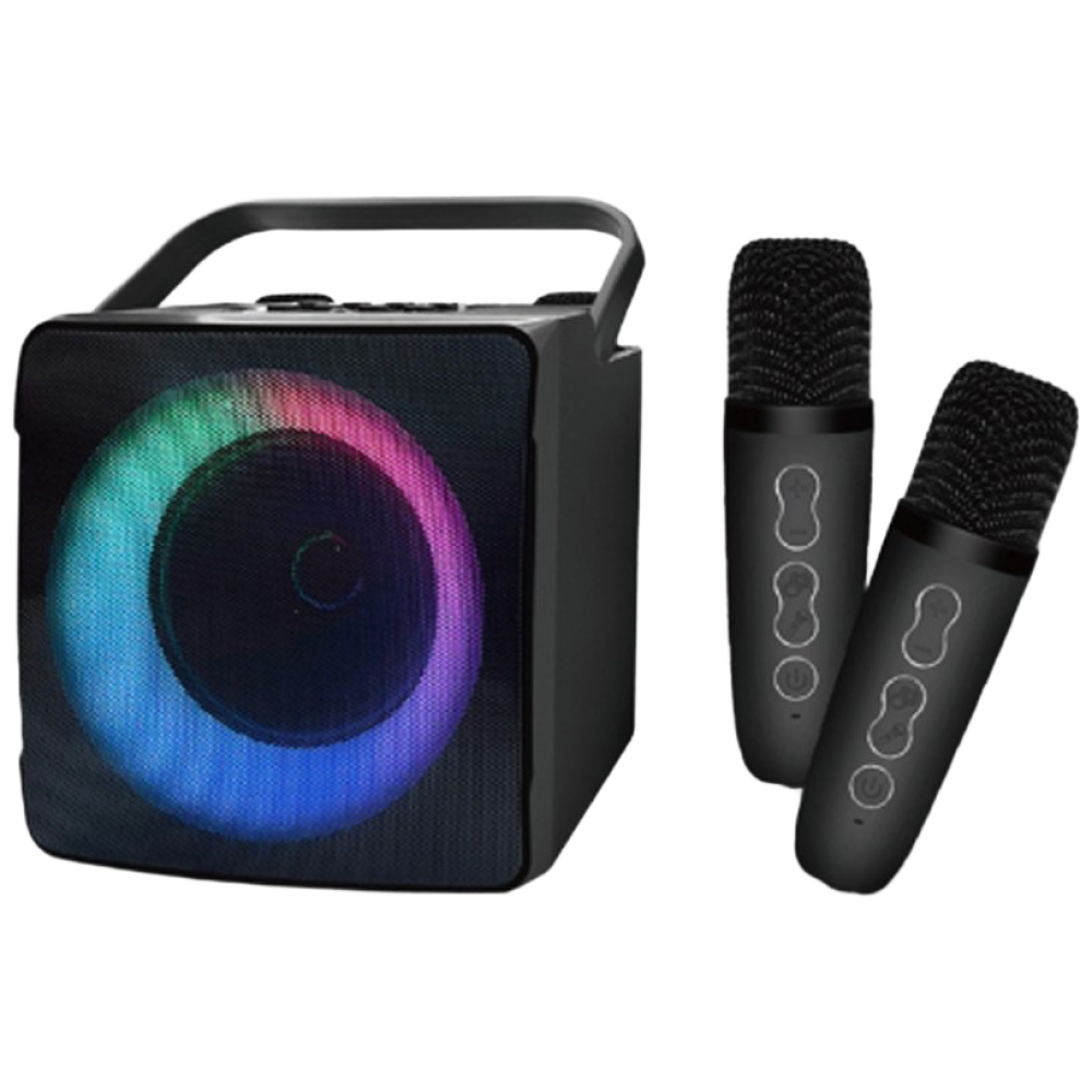 다온몰 미니 레인보우 블루투스 노래방 기계 듀얼마이크 가정용 스피커 69,000원
