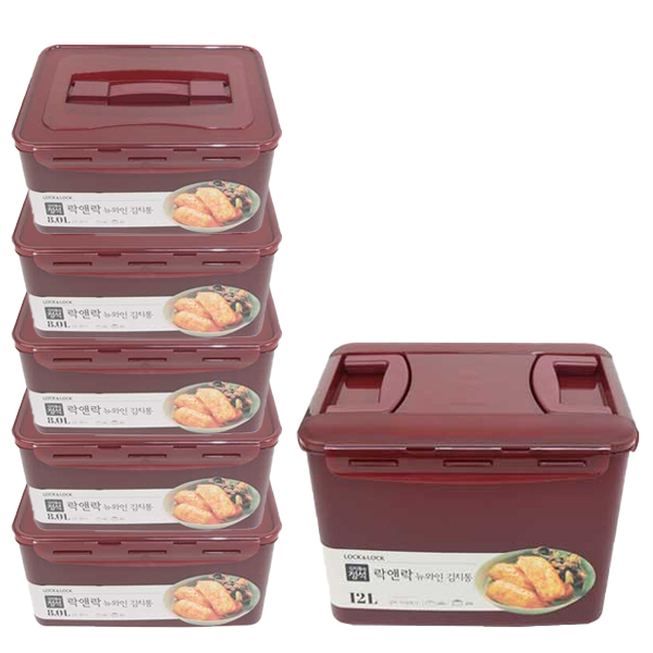 락앤락 김치통 A세트 8L + 12L (20포기)  김장 보관용기 밀폐용기 반찬통 배추 갓김치 열무 깍두기 파김치 99,000원