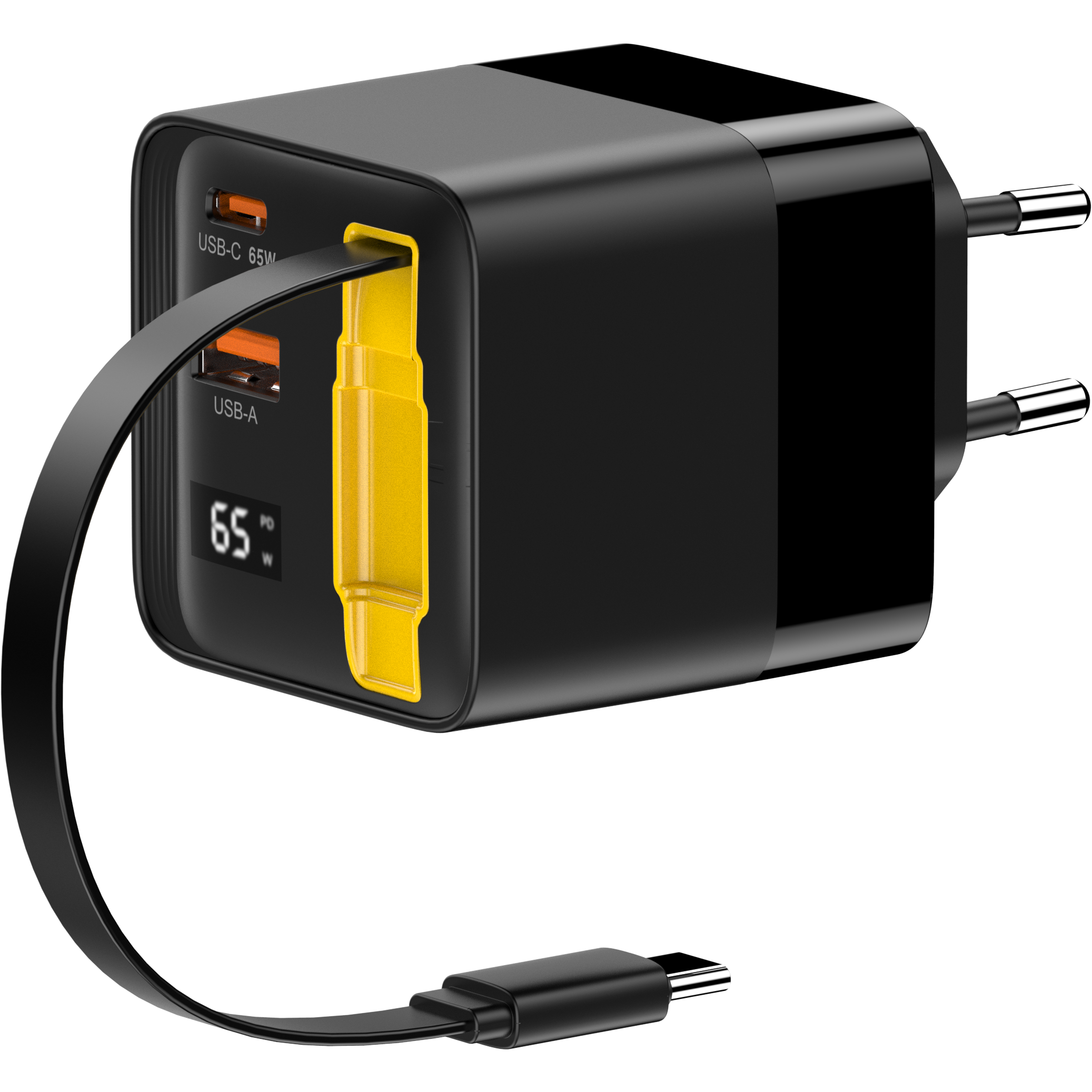 아이코모스 릴타입 초고속 GaN PD 65W C타입 2포트 가정용 충전기 29,800원