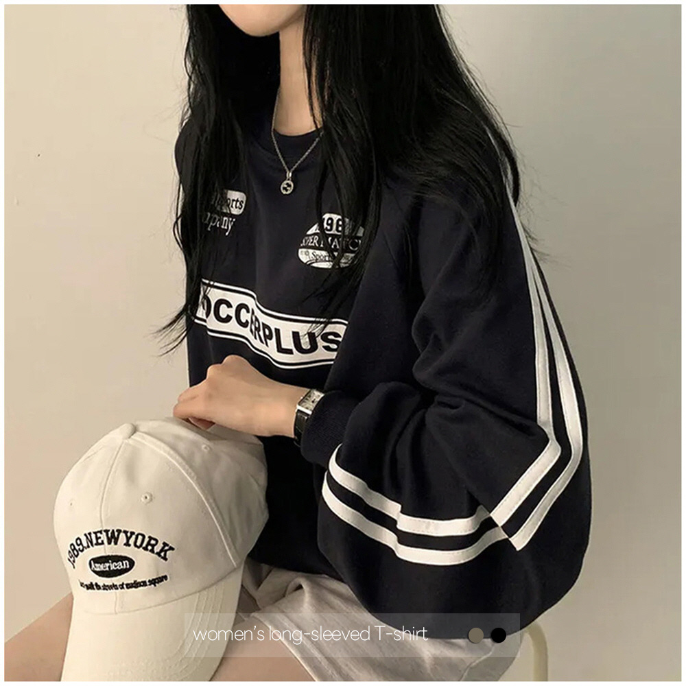 FANSYLI 여성 오버핏 패턴 기모 도톰 맨투맨 박스티 베이직 풀오버 긴팔 티셔츠 트렌디 트레이닝복 상의 아우터 0108JLL3457 27,090원