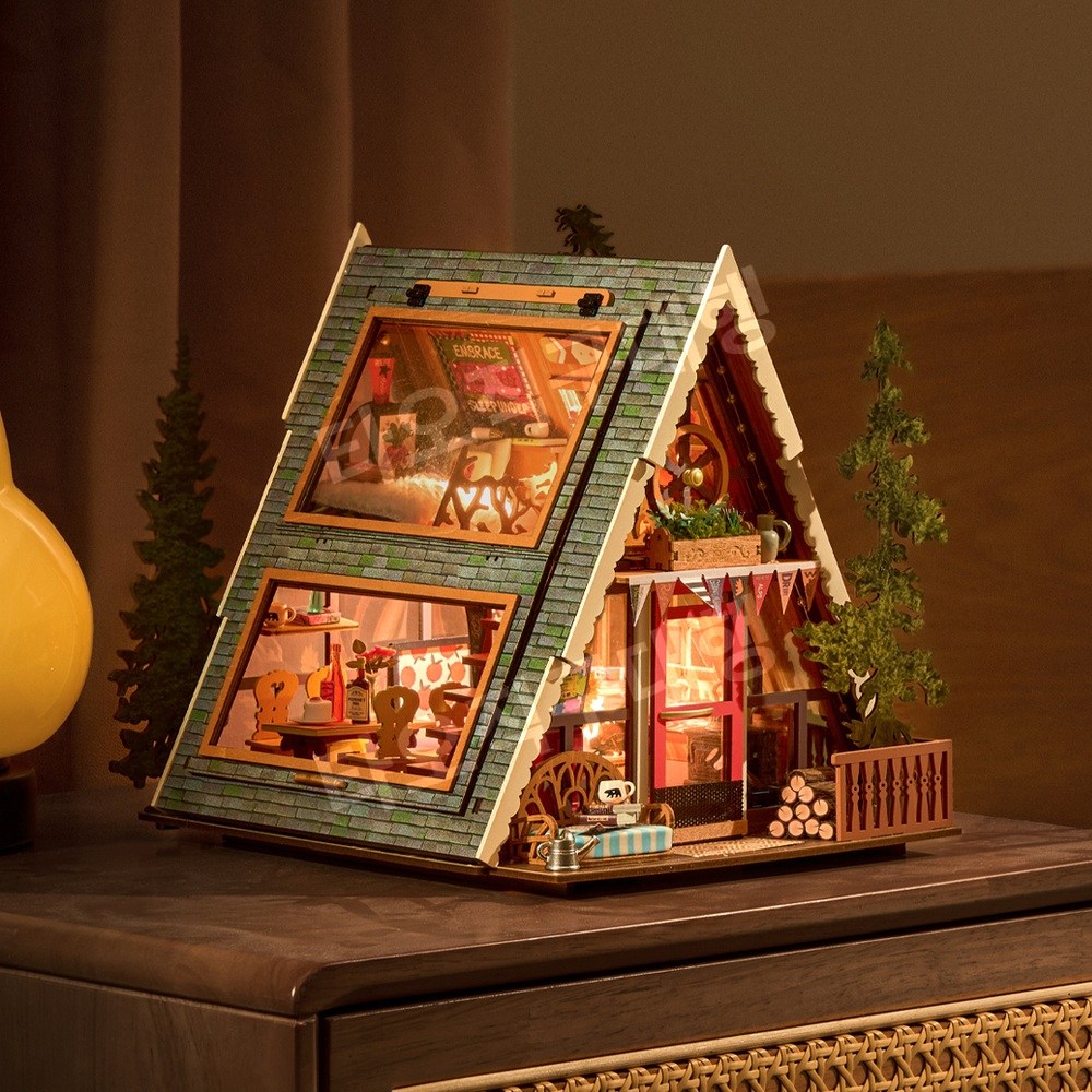 로라이프 DIY 미니어처 하우스 로보타임 모형 미니어쳐 조립 rolife 소품 인테리어, 트라이앵글 샬레 59,400원