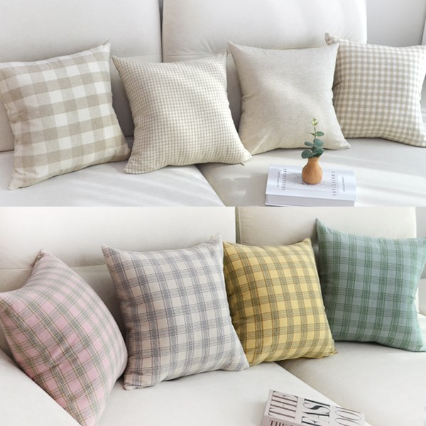 코튼데코 10종 체크쿠션 모음전 쇼파쿠션 쿠션커버 북유럽 거실 인테리어 7,000원