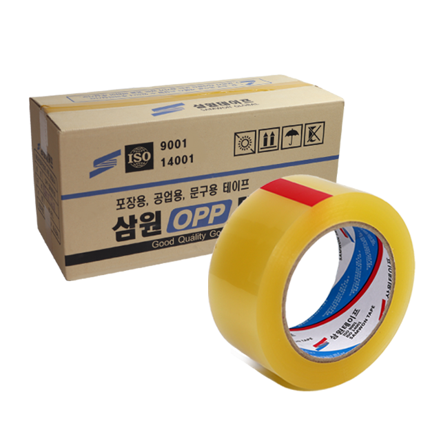 삼원테이프 OPP 아크릴 박스테이프 경포장 투명 80M 40개 34,500원