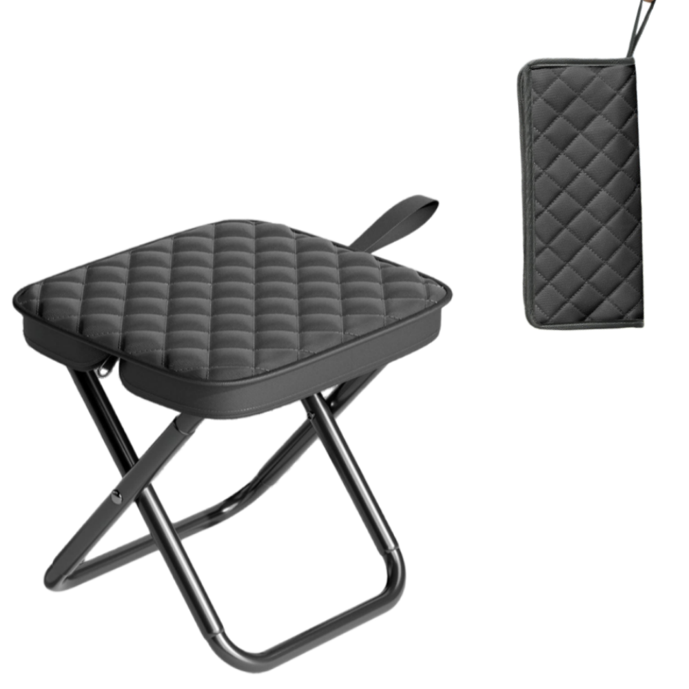 휴대용 접이식 캠핑 의자 초경량 낚시 의자 야외 미니 등받이 없는 의자 120kg 하중, 2개, 블랙, 현재가 27,310원