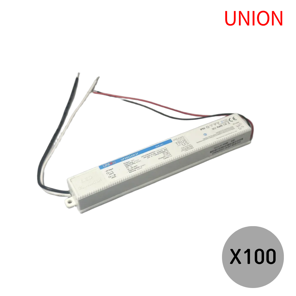 유니온 방수 SMPS 24V 30W LED안정기 컨버터 전원공급기 아답터, 100개 1,500,000원