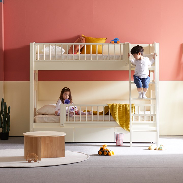 [에보니아] 클레망 원목 분리형 이층침대 SS / 국내생산 / 믿을수 있는 품질, 가드서랍형 메이플우드 매트제외 1,722,700원