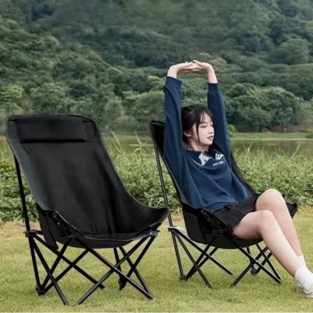 캠프텐버 아웃도어 릴렉스 접이식 캠핑 의자, 2개, 블랙 34,750원