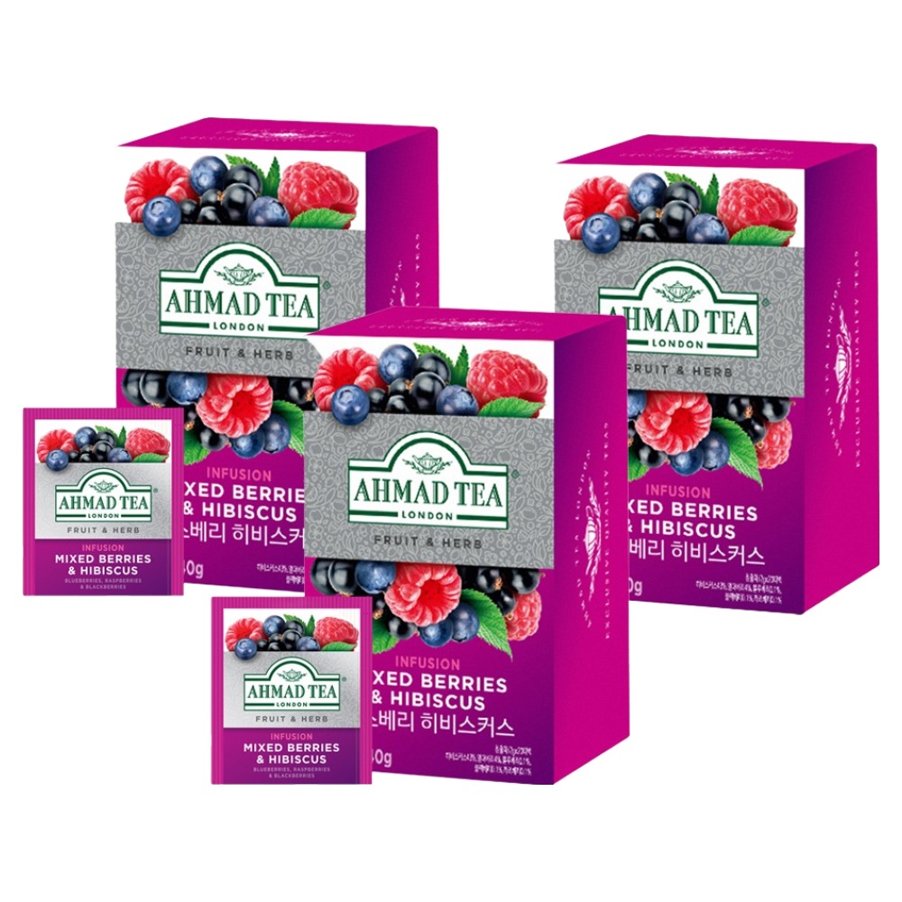 아마드티 믹스베리 앤 히비스커스 허브차 티백, 2g, 20개입, 3개 26,400원