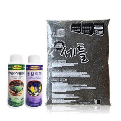 세틀 산처리 자연흑사 8kg + 원터치 박테리아 활성제 120ml + 원터치 물갈이제 120ml 97,900원