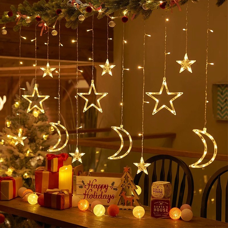 iSefoyo크리스마스 조명 거실 LED 커튼식 창문 유리 트리 장식 가랜드조명 SDDC-9, 1개, 타입A-3.5M 12,800원