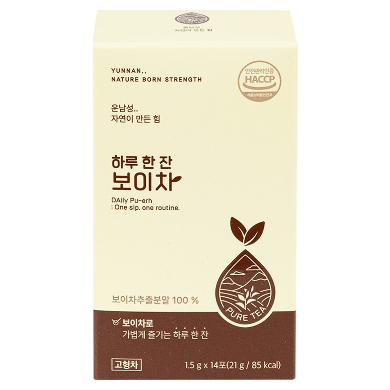 운남성 자연이 만든힘 하루 한 잔 보이차, 5박스, 14개입, 1.5g 59,500원