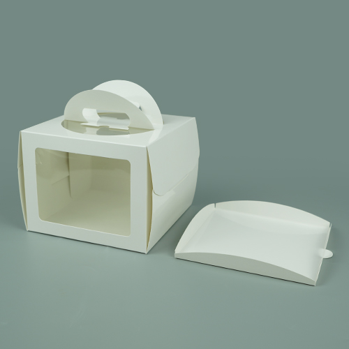 천운패키지 케익창박스 미니 140 x 140 x 110 mm + 받침 세트, 화이트, 10세트 12,500원