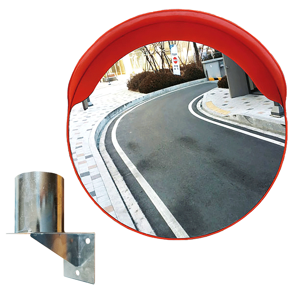 PC반사경 600파이 벽브라켓 세트, 반사경(주황)+브라켓(스틸), 1개, 현재가 91,200원