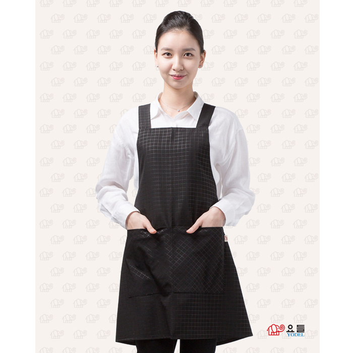 요들 허니체크 앞치마, 블랙(L사이즈), 1개 22,000원