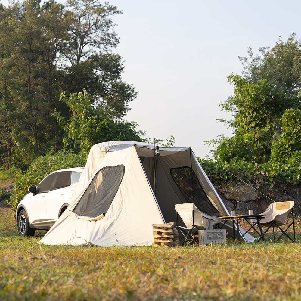 다잡 쉘터형 차박텐트 도킹 카크닉 차량용 스텔스 꼬리 카쉘터 차크닉, 크림베이지 249,000원