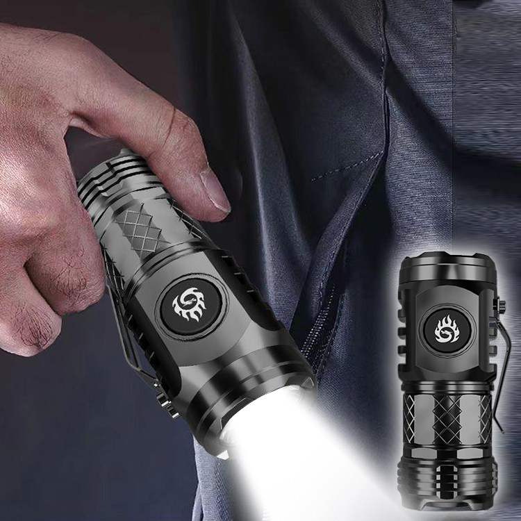 독일 미니 고휘도 손전등 초광도 휴대용 탐조등 방수랜턴 충전식후레쉬, 현재가 9,560원