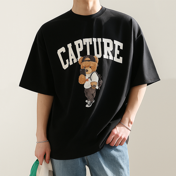 테이크잇컴퍼니 커플 프린티 프린팅 나염 오버핏 빅사이즈 아이스 분또 반팔 티셔츠 32,000원