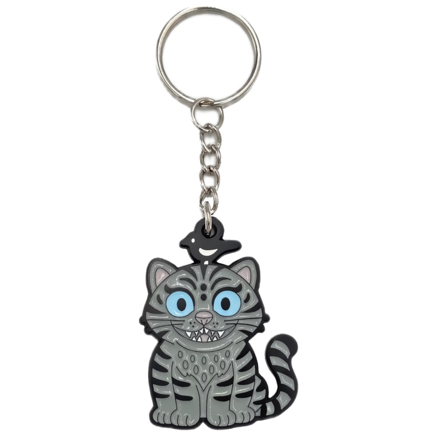 까치호랑이 키체인 호작도 키링 캐릭터 호랑이 열쇠고리 (회색) 12,990원