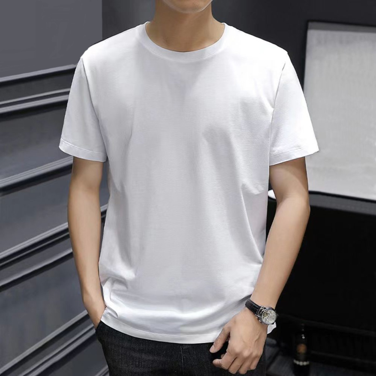 Ruamily 남녀공용 32수 라운드 반팔티 5장 순면 반팔 남자반팔티 25,600원