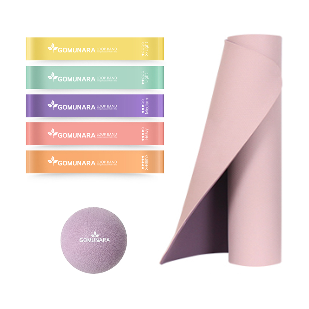고무나라 [기획전] (봄맞이 스페셜 세트) 고무나라 요가매트TPE6mm + 루프밴드5종세트 + 마사지볼 싱글 25,000원