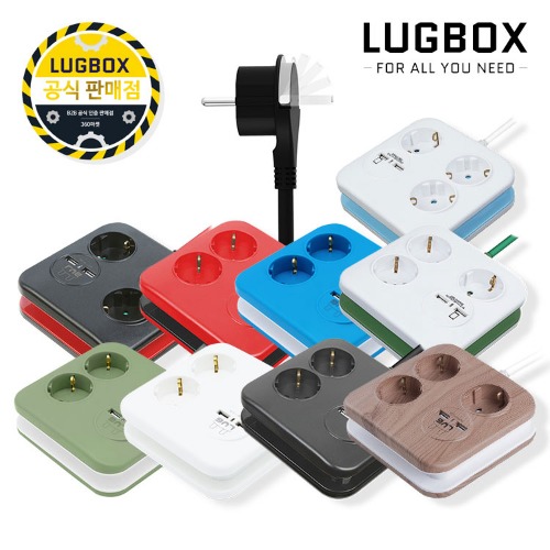 러그박스 사각 USB 납작 멀티탭 플랫 플러그 고용량 멀티 콘센트 1.4m 18,900원