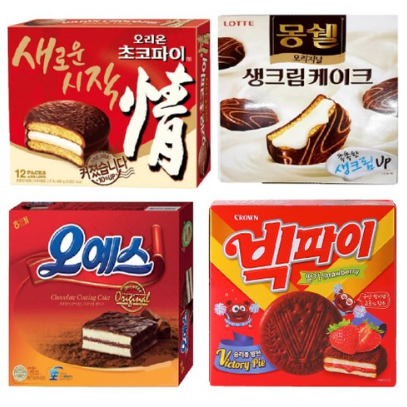 대용량 파이모음 오리온초코파이468g+몽쉘384g+빅파이324g+오예스360g 신속발송~ 16,330원