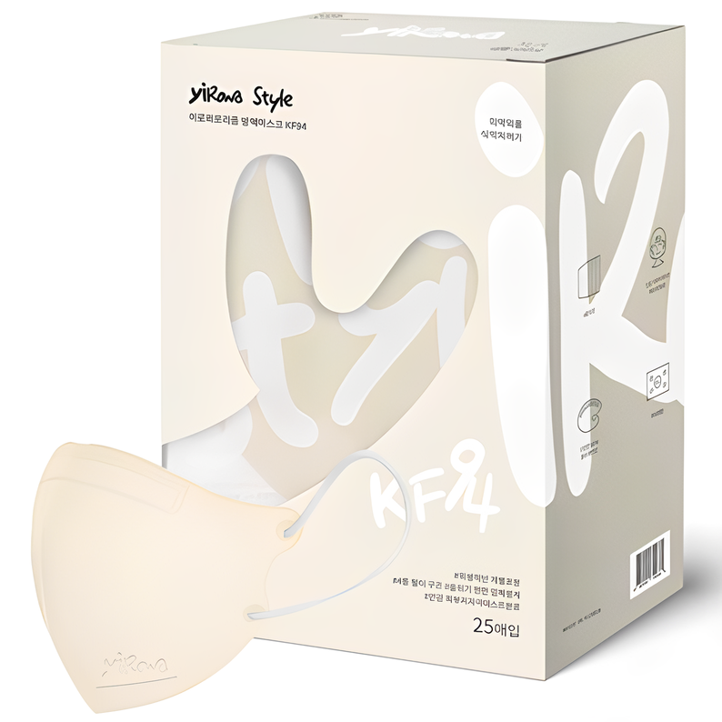 이로와 KF94 새부리형 마스크 대형, 25매입, 2개, 아이보리 29,500원