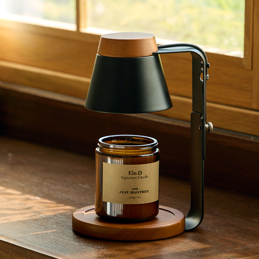 캔들백화점 신제품 높이조절 아르볼 우드 캔들워머 200g 천연소이캔들 세트, 블랙우드, 가든파티200g 35,000원