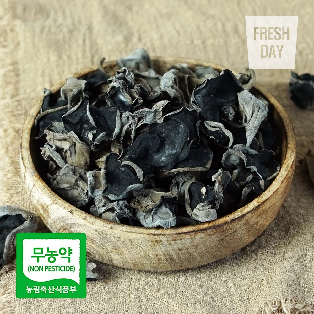 [프레시데이] 국내산 무농약 프리미엄 건 목이버섯 정품, 2개, 100g 47,900원