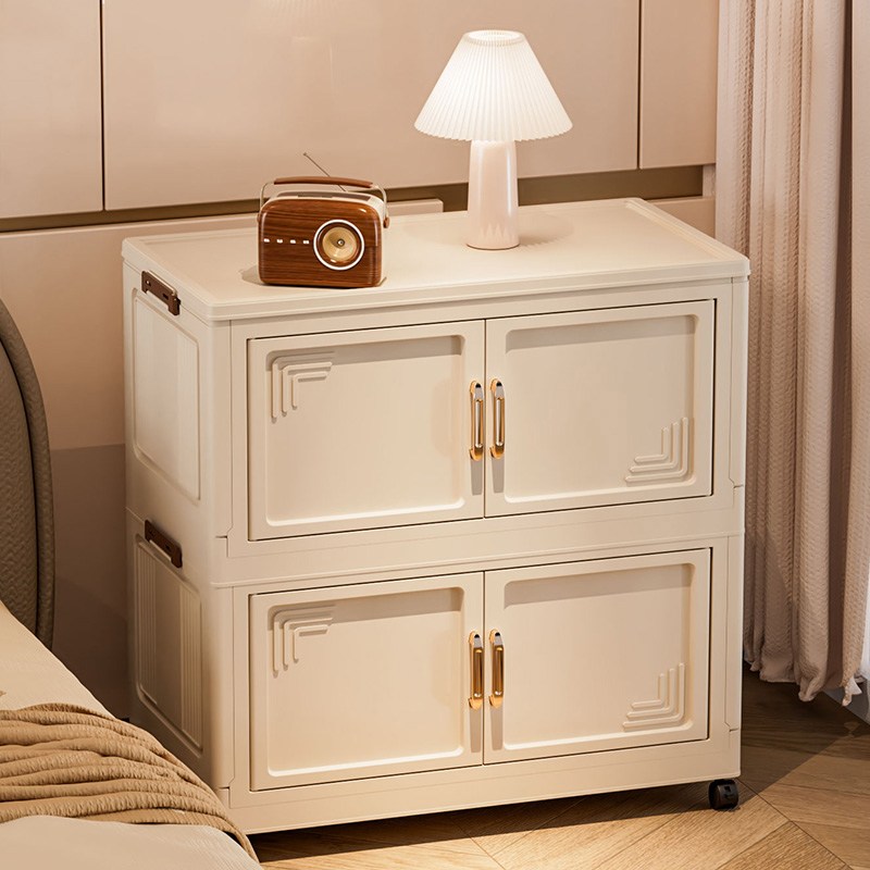 Frokom 접이식 폴딩 리빙박스 다용도 이동식 수납함 홈정리 대용량, 화이트 27,750원