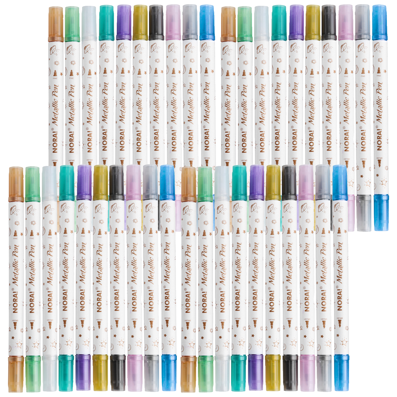 코히모 더블헤드 메탈릭 펄 컬러 마카펜 4W079, 4세트, 10색 39,500원