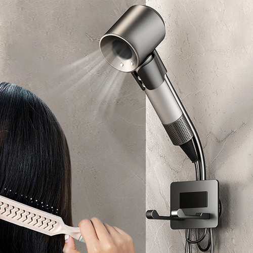 무타공마켓 핸즈프리 드라이기거치대 무타공 접착식 각도조절, 화이트, 1개 16,060원