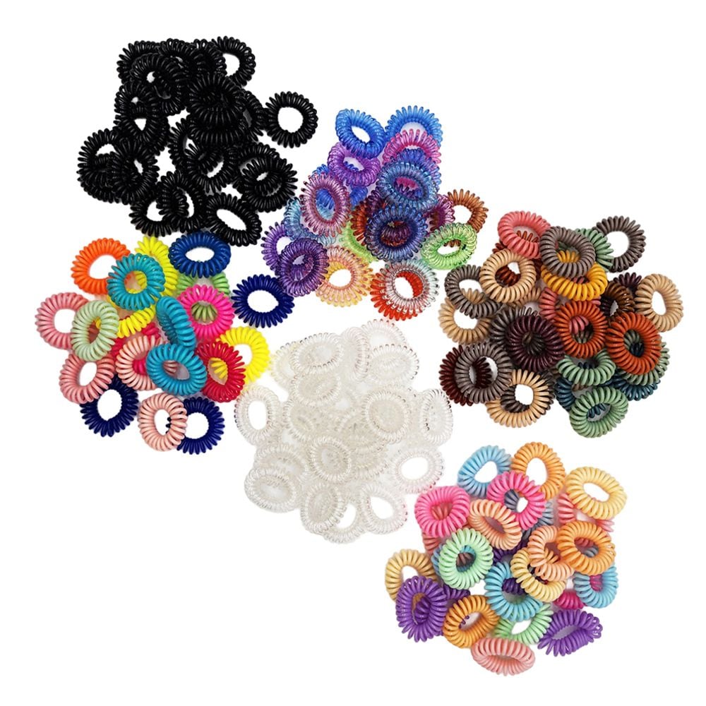 귀여운머리끈 자국안남는 스프링 헤어끈 (10개 1세트) 전화선 머리끈 1,410원