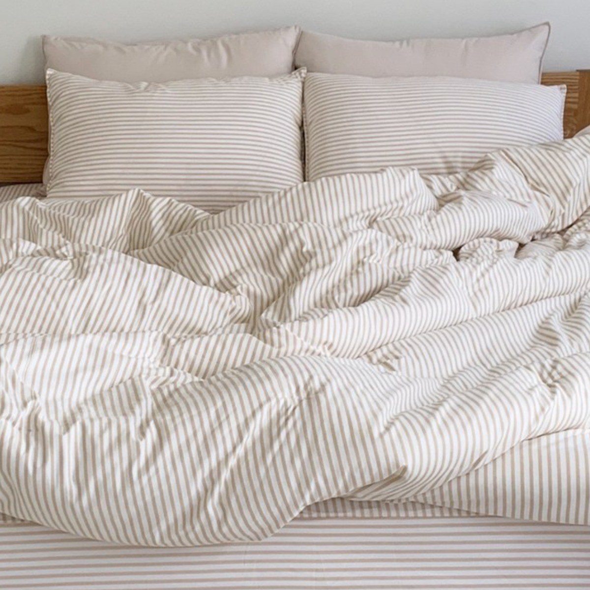 헬로베딩 국내 제조 스트라이프 무드 부드러운 촉감 차렵이불 41,900원