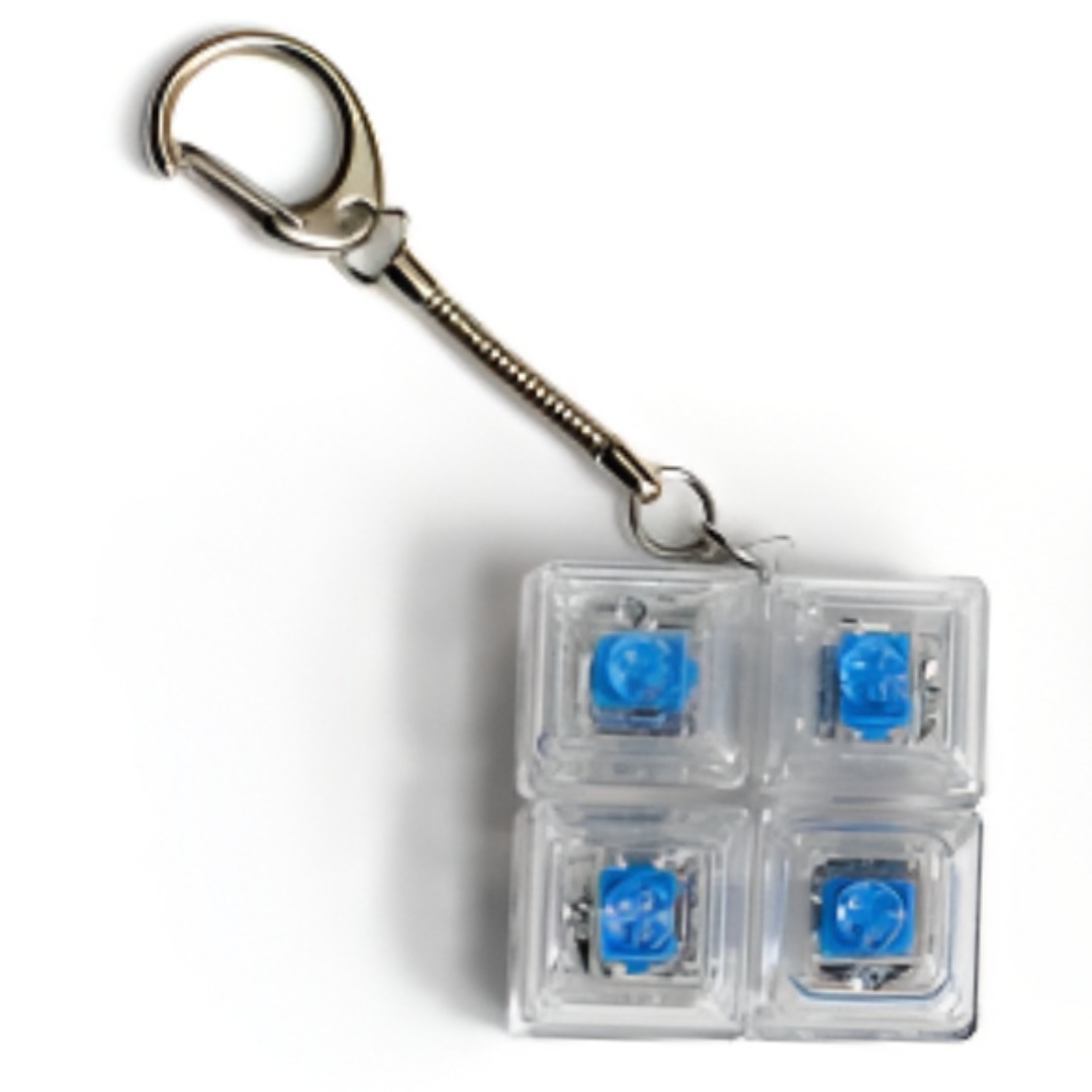 레누아 커스텀 키캡 키링 4구 led, 1개, 투명+멀티 17,300원
