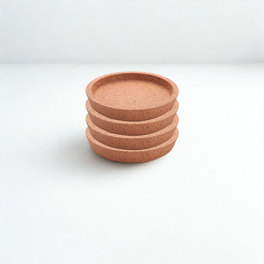 MANDOO4 코르크 코스터 컵받침 레이저 각인 소량 대량 주문 제작 가능, 4개, 단일색상 16,900원