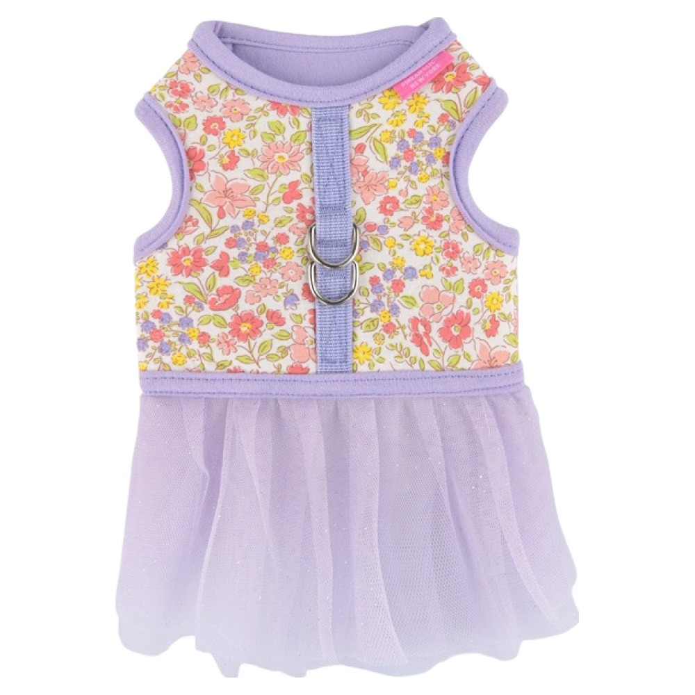 핑카홀릭 반려동물 아이온 플라워 튜투 치마 원피스 하네스 HD7918, 바이올렛, 1개 37,000원