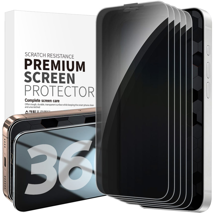 BULKON 아이폰 13 360도 전방향 사생활 보호 강화유리 프라이버시 휴대폰 액정 보호 필름 13,800원