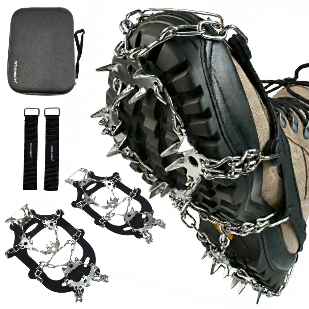 미스피버 겨울 등산 아이젠 24p 미끄럼방지 휴대용 체인 아이젠 [하드케이스 포함] 23,900원