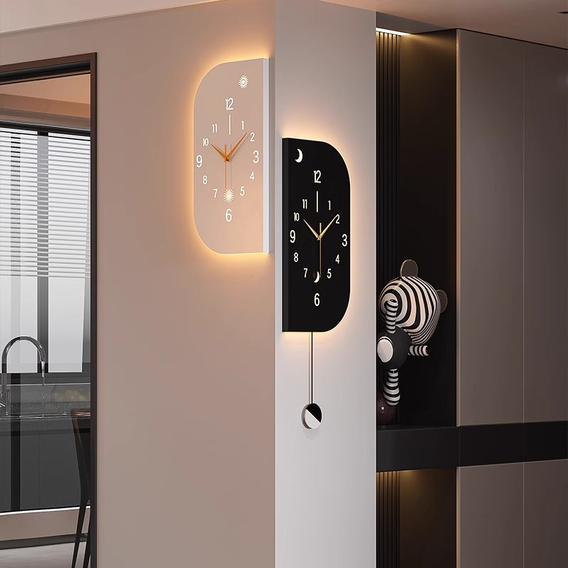 YAPOGI 무소음 모던 심플 양면 벽시계 음성제어등 40,500원