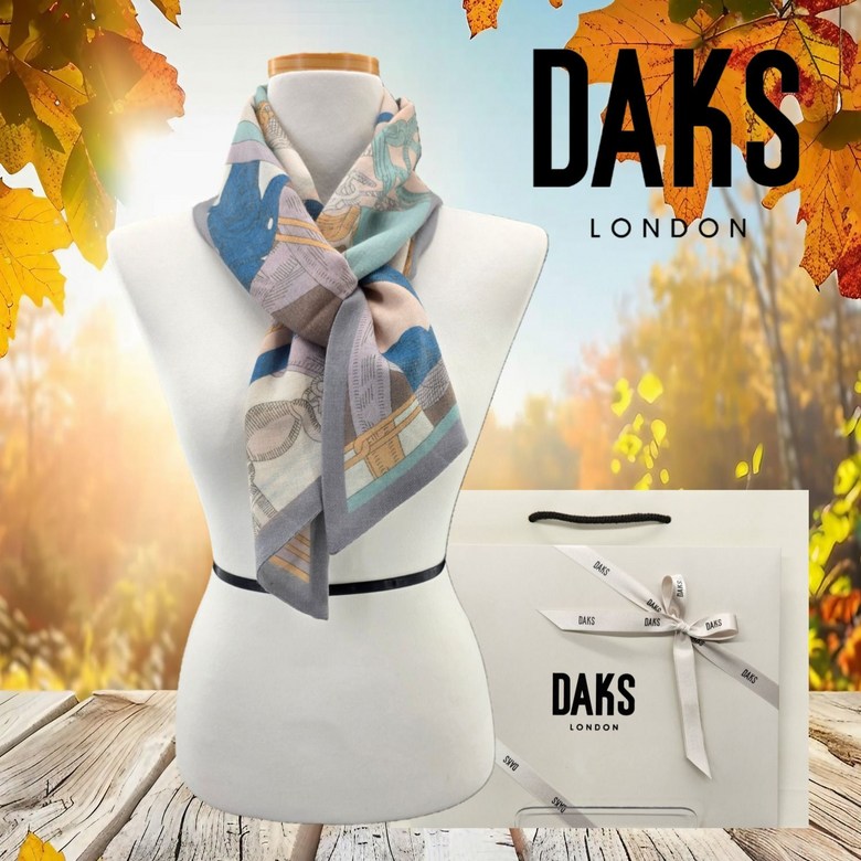 백화점정품 닥스 기하학패턴의 파스텔톤 캐시미어혼방 스키니스카프 매장 125,780원