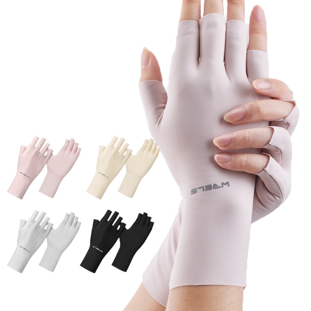 WRELS 냉감 자외선차단 반손가락 여성용 장갑 통기성 미끄럼방지 러닝 자전거 여름용 19,120원