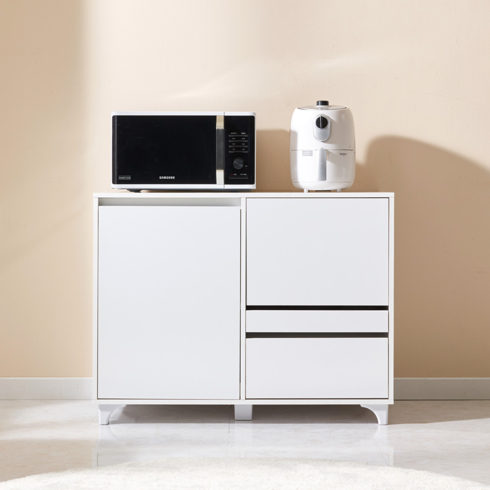 에어프라이어 전자렌지 수납장 리브 주방 전자 도어 렌지대 108,900원