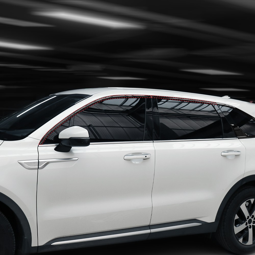 유투카 호환 쏘렌토 MQ4 페이스리프트 튜닝 용품 블랙 윈도우몰딩 커버 자동차 크롬 죽이기, 윈도우 62,500원