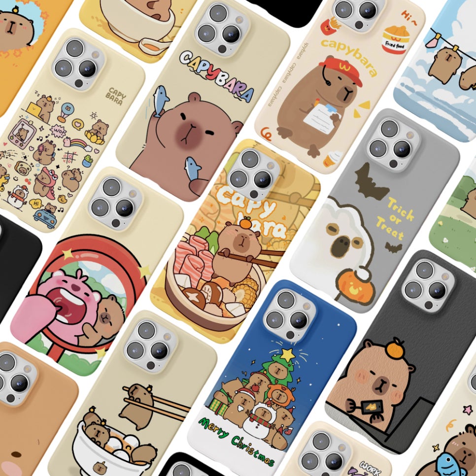 귀여운 카피바라 케이스 AT-M130 AT-M150 시나모롤폰 포켓몬폰2 포켓몬폰3 잼폰2 잼폰3 마이브폰 13,500원