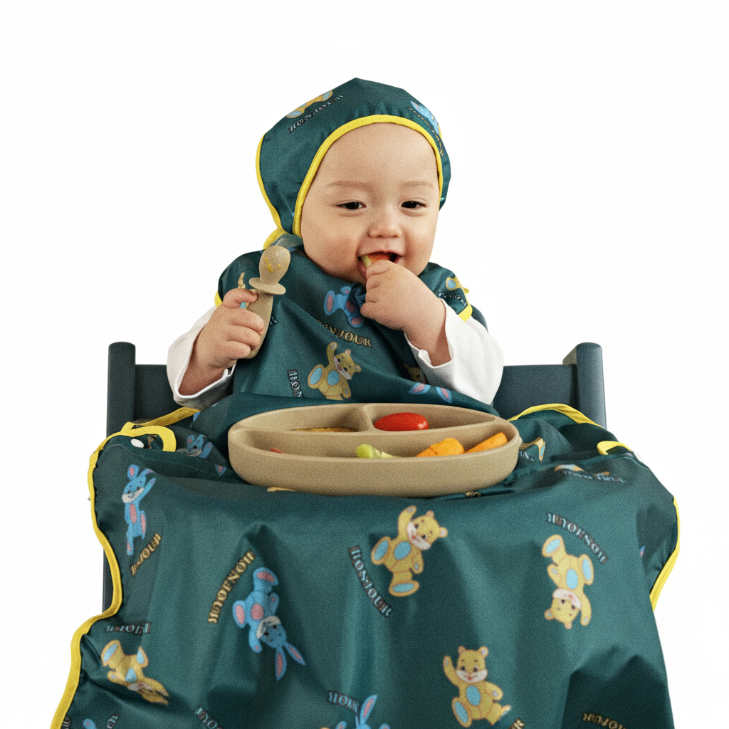 오우아스튜디오 자기주도 이유식 턱받이 식탁일체형 2way 지퍼형 19,900원