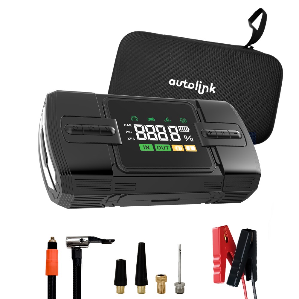 아우토링크 자동차 점프스타터 + 타이어공기압주입기 + 보조배터리지원 오토바이 가능, 1세트, 12000mAh 128,000원