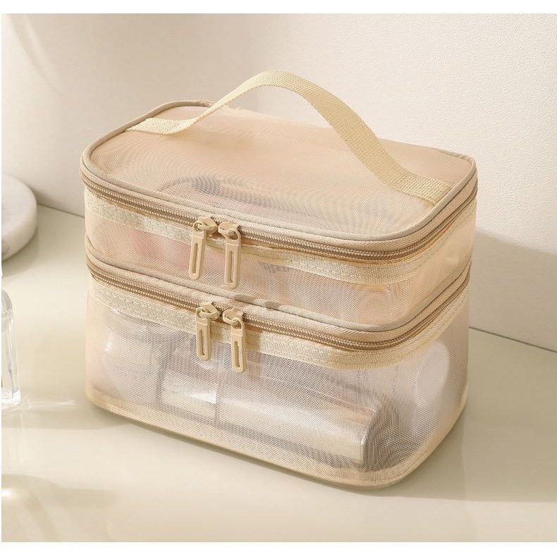 골드팡 2단 매쉬 대용량 화장품 케이스 파우치 7,990원