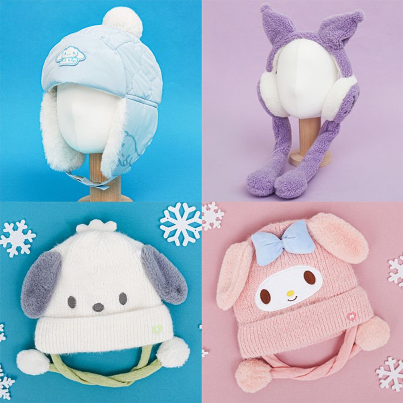 제이에스지 산리오 방한 모자 귀달이 모자 귀마개 모음 시나모롤 쿠로미 포차코 마이멜로디 16,560원